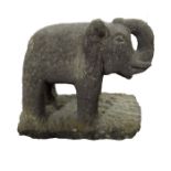 An Indian carved stone elephant, 36cm high