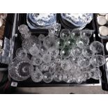 A collection of cut glass including Tutbury crystal