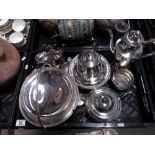 A collection of silver plated tea and table ware,