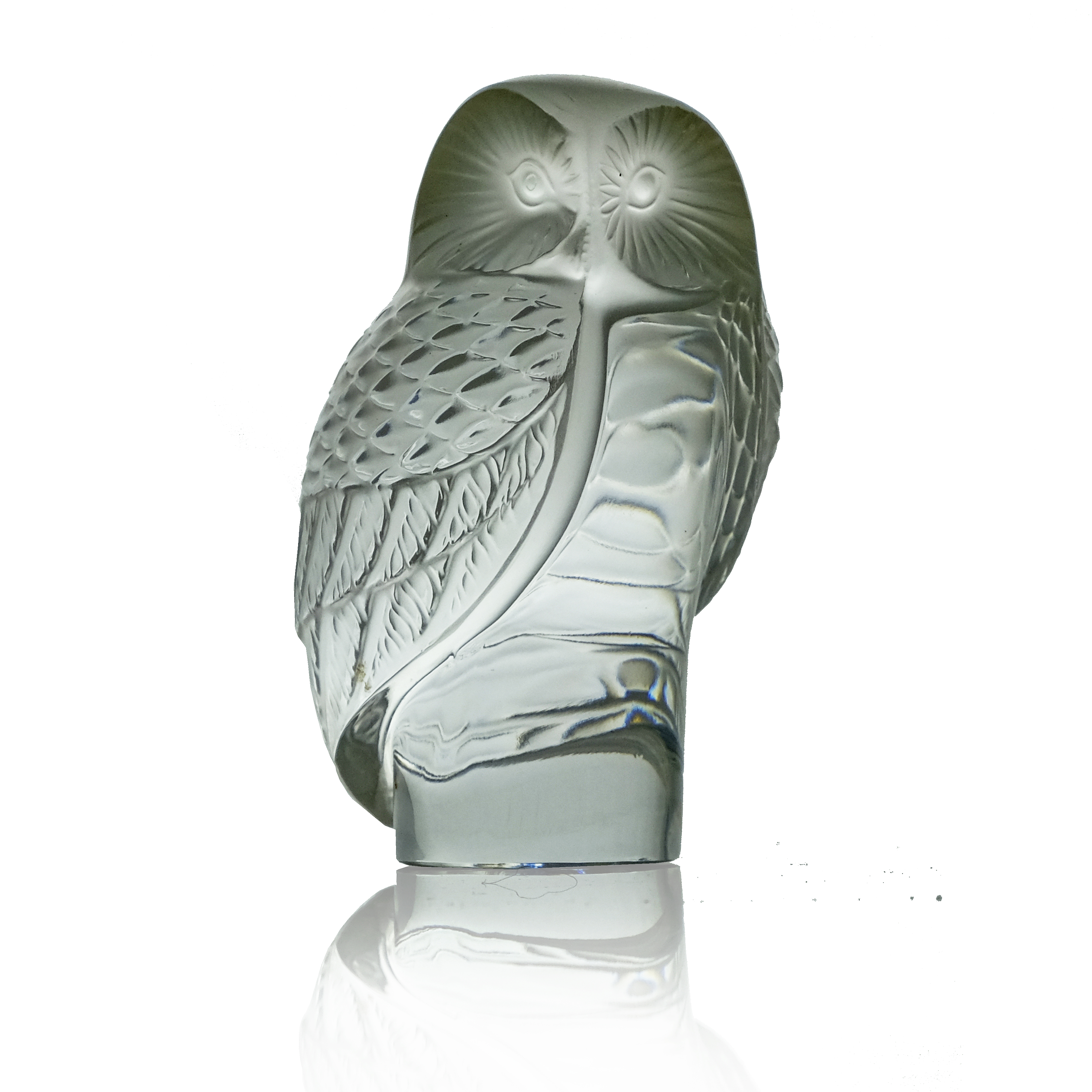 Lalique, a Chouette glass paprweight