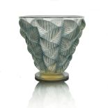 Rene Lalique, a Moissac opalescent glass vase