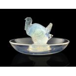 Rene Lalique, a Dindon opalescent glass ashtray