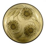 Verlys, a Sunflower topaz glass bowl
