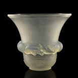Rene Lalique, a Piriac opalescent glass vase