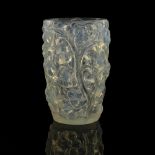 Rene Lalique, a Raisins opalescent glass vase