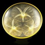 Rene Lalique, a Volubilis yellow amber opalescent glass bowl