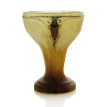 Henri Berge for Amalric Walter, a pate de verre glass pedestal vase