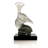 Rene Lalique, a Tete de Paon glass car mascot