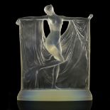 Rene Lalique, a Suzanne opalescent glass figure