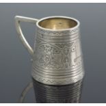 An Imperial Russian silver mug, Aleksandr Fuld, Moscow 1880