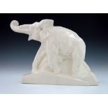 LeJan, an Art Deco ceramic figure of an elephant, Dolly