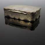 A Victorian silver snuff box, Owen and Boon, Birmingham 1855