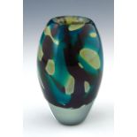 Eric Dobson and Michael Harris for Mdina, a studio glass Tiger vase, ovoid form, case, signed Mdina,