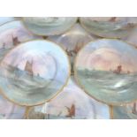 John Hugh Plant for Royal Doulton, a set of twelve painted maritime plates