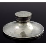 A George V silver capstan inkwell, William Neale, Birmingham 1924