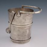 A Chinese silver ice bucket and tongs, Tuck Chang, Shanghai circa 1910