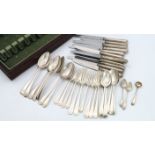 A George VI silver part canteen of cutlery and flatware, Elkington and Co., Birmingham 1938