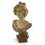 Luighi Salesio, an Art Nouveau terracotta bust of a woman