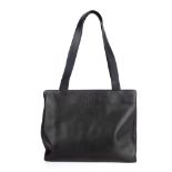 Chanel, a black leather tote