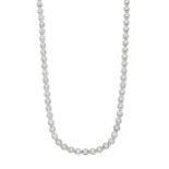 An 18ct gold brilliant-cut diamond line necklace