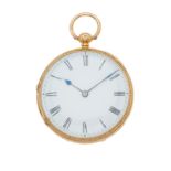 A late Victorian 18ct gold open face pocket watch