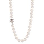 Tiffany & Co., a cultured pearl single-strand Signature necklace, with 18ct gold clasp