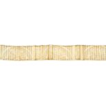 A Continental 14ct gold foliate bracelet