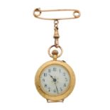 A late 19th century 18ct gold fob watch