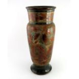 A Doulton Lambeth stoneware umbrella stand, impressed foliage pattern, impressed marks, circa