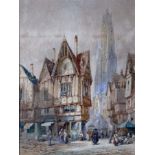 Henry Schafer (British, 1833-1916), Lisieux, signed l.r., watercolour. 25 by 19cm, framed