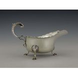 A George V silver sauce boat, J B Chatterley and Sons, Birmingham 1927