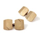 A pair of 9 carat gold cufflinks