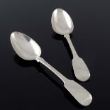 A pair of Victorian Provincial silver tablespoons, Robert Williams and Sons, Exeter 1847