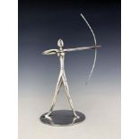 Karl Hagenauer, an Art Deco silvered figure of an archer