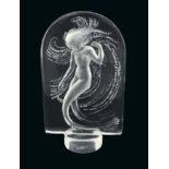 Lalique, a Naiade glass seal,