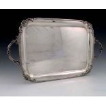 A George VI silver tray, Alexander Clark and Co., Birmingham 1936