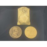 European commemorative medals, a gilt bronze plaque by Henri-Leon Greber (1855-1941), Comité d'