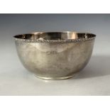A George VI silver bowl, Atkin Brothers, Sheffield 1946