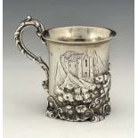 An early Victorian silver fairytale christening mug, Charles Reily and George Storer, London 1838