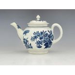 A Worcester blue and white teapot