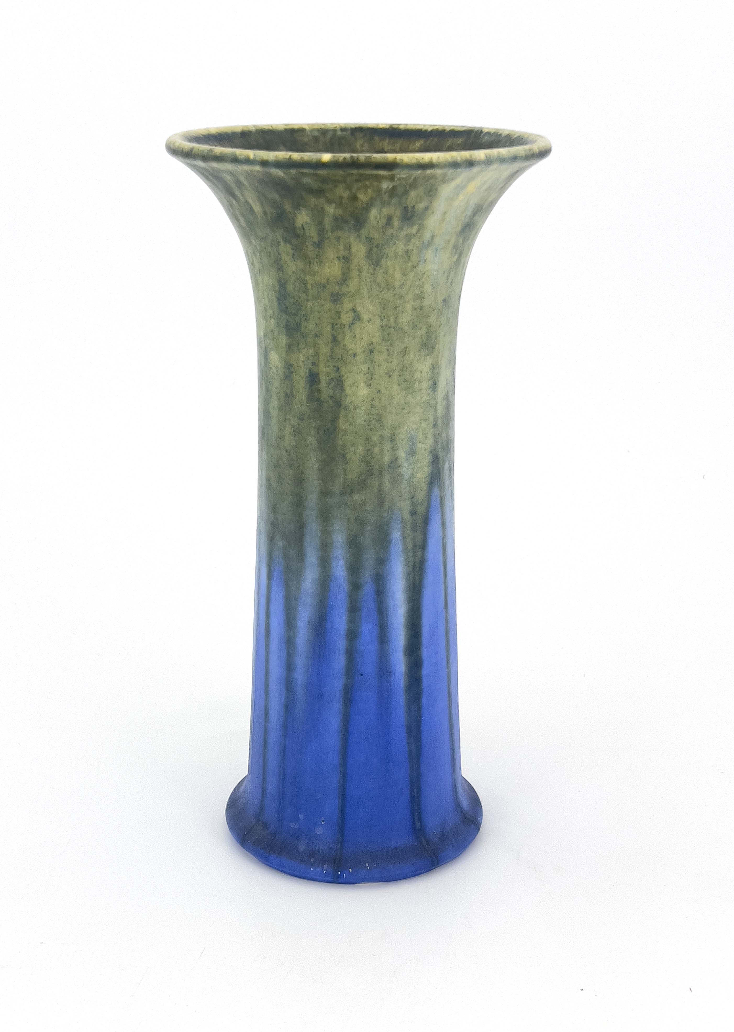 Ruskin Pottery, a large Crystalline lily vase