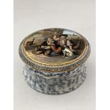 A Prattware pot lid and base, The Queen God Bless Her, circa 1850