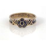 A Victorian gold mourning ring