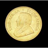 South Africa, 22ct gold Krugerrand 1975, obv. Paul Kruger bust left, rev. Springbok, 33.9g