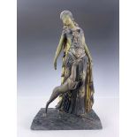 Georges Van Der Voorde, an Art Deco patinated art metal figure group