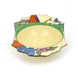Clarice Cliff for Newport Pottery, a Poplar twin handled bowl