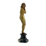 Claire Colinet, Darling, an Art Deco gilt bronze figure