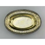 A George III silver gilt basin dish, John Jacob, London 1764