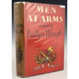 Waugh, Evelyn, Men At Arms, 1952 first edition, Chapman & Hall, London, blue cloth bound boards with