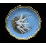 Charles Baldwyn for Royal Worcester, a swan painted plate